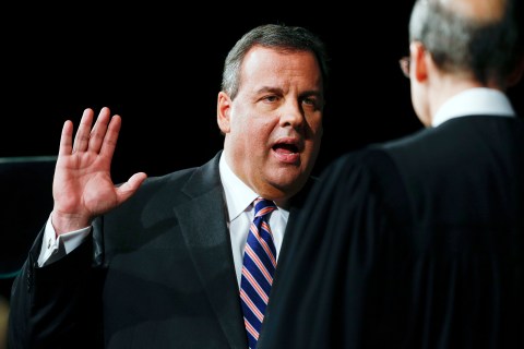 Chris Christie Sworn In For Second Term As Governor Of New Jersey